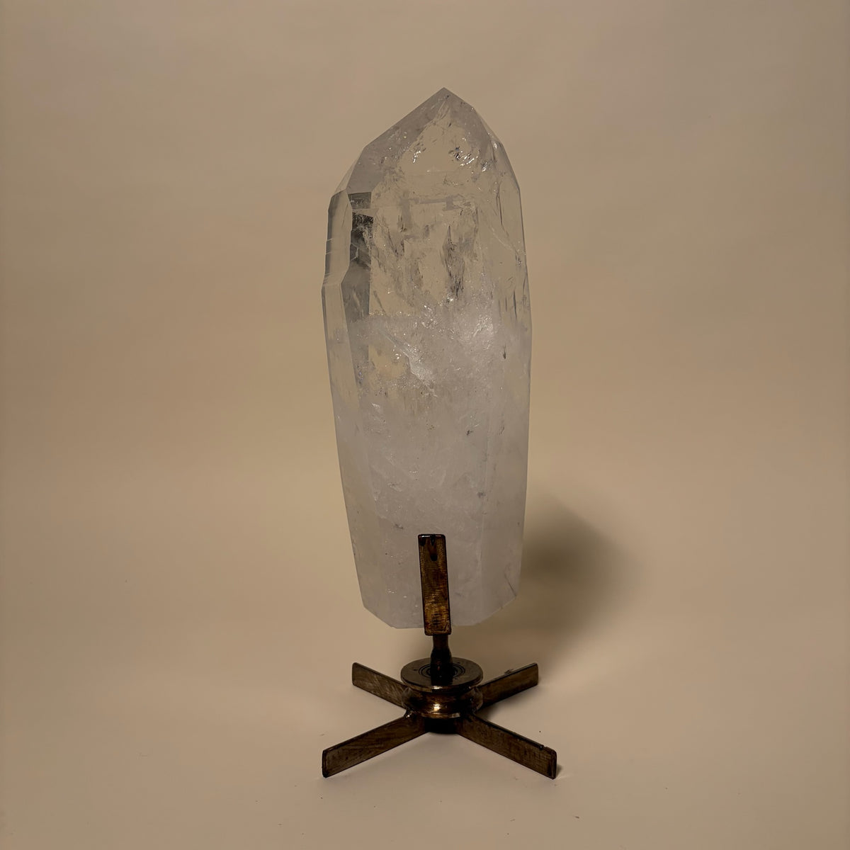 Lemurian Quartz Point on Custom Stand 22 lbs