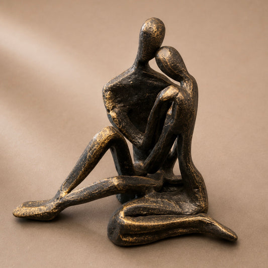 Vintage Bronze Male & Female Small Sculpture