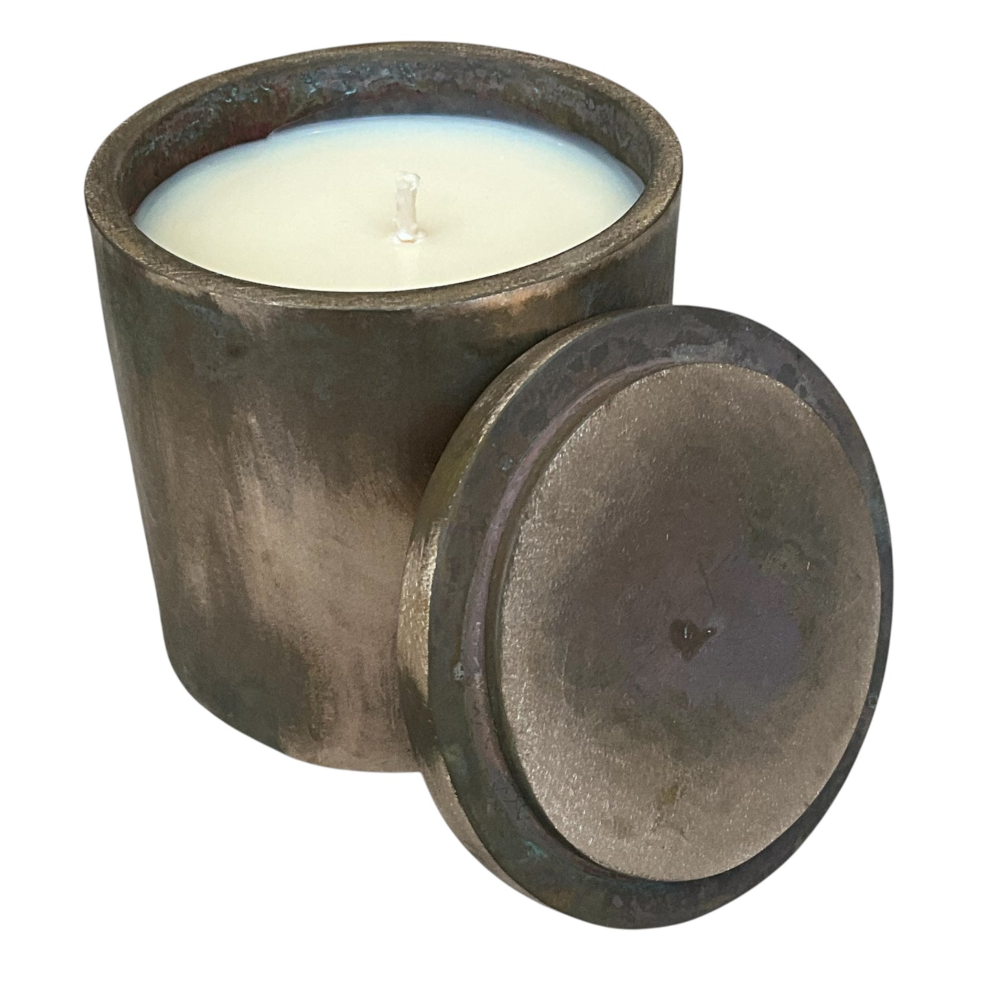 #D Solid Bronze Gardenia Candle with Lid