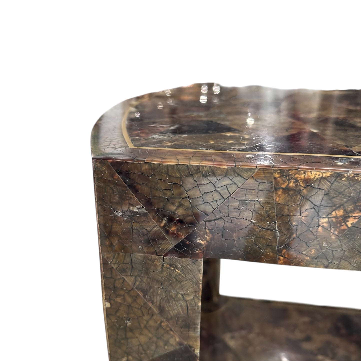 Maitland Smith Tessellated Pen Shell Side Table