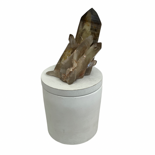 Citrine Generators Cluster Lid Gardenia Candle