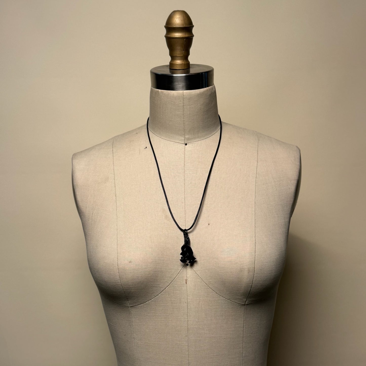 Hand Made Kelp Charm on Leather necklace