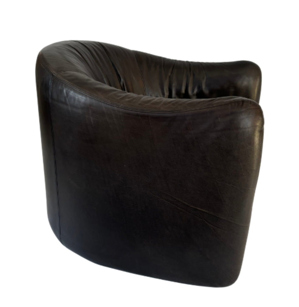 Jules Heumann for Metropolitan Pair of Leather Club Chairs