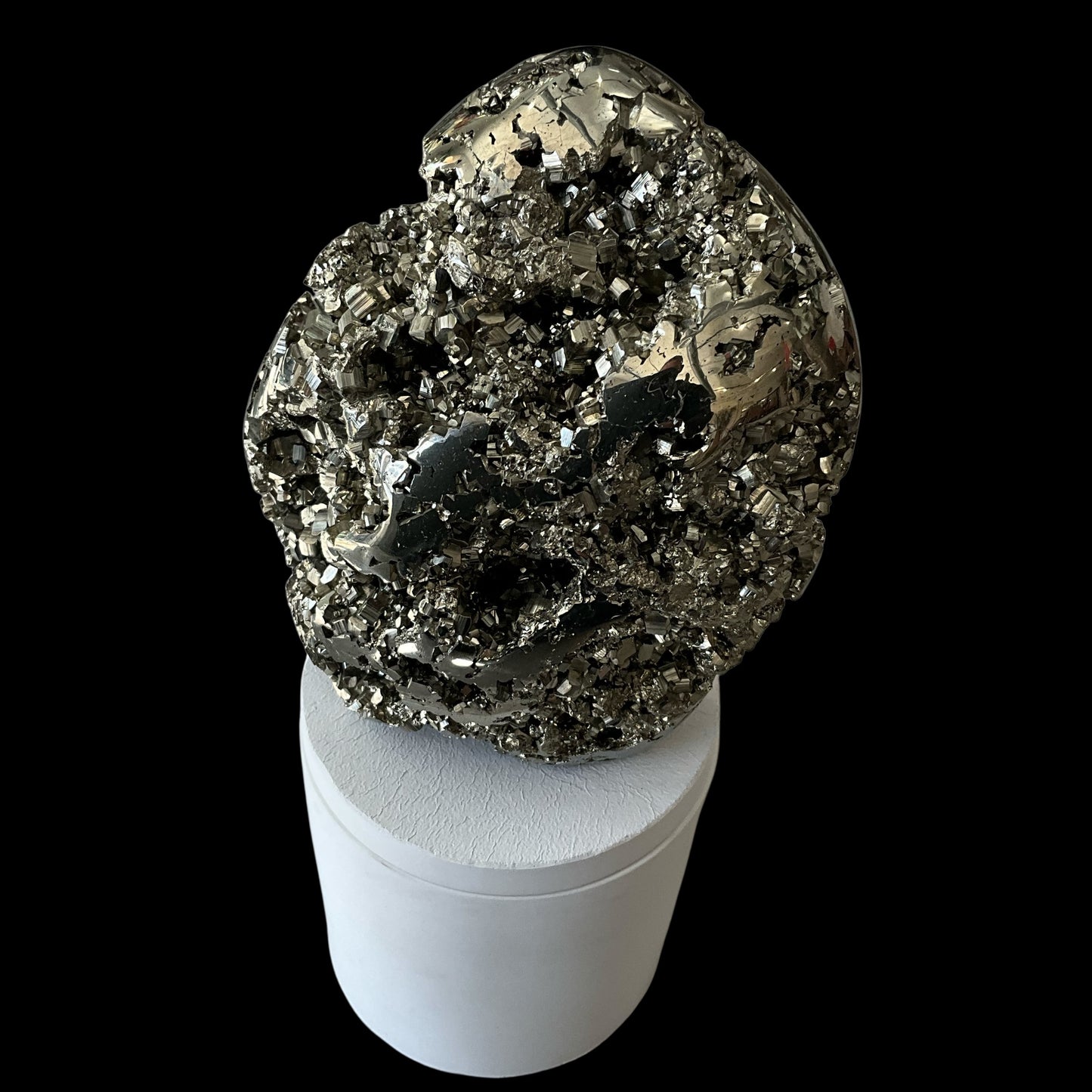Large Abstract Pyrite Lid Gardenia Candle #6