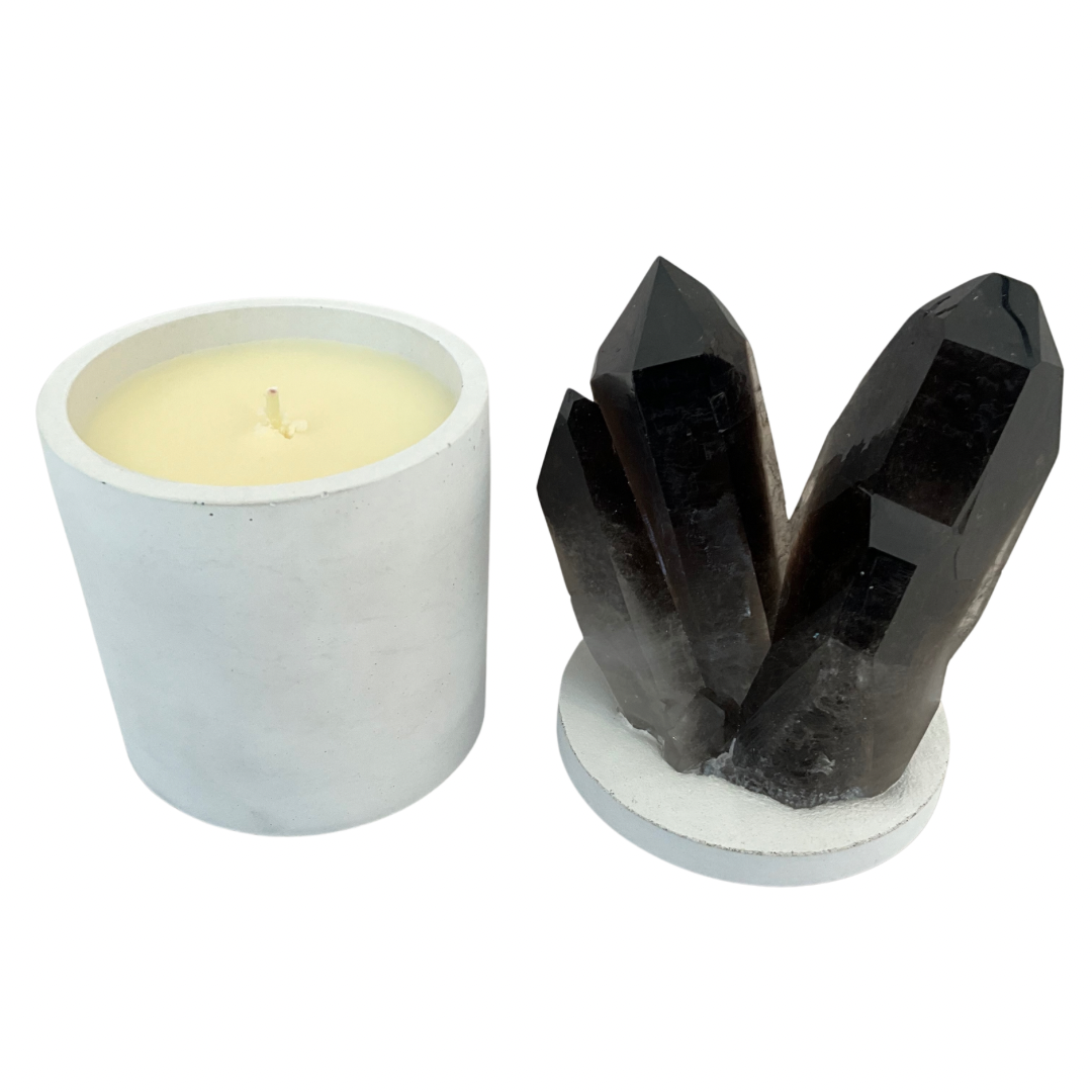 Triple Smoky Quartz Generator Gardenia Candle