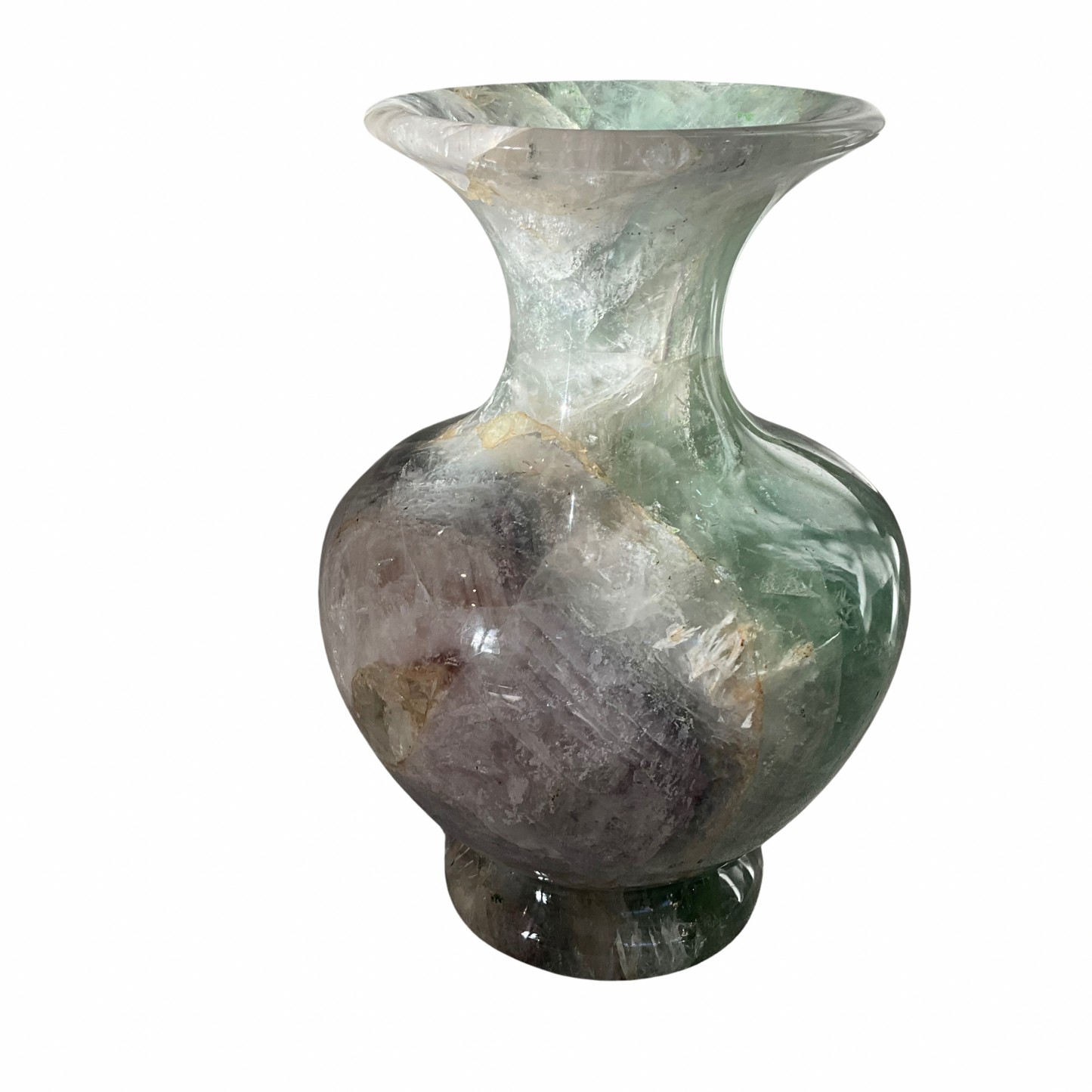 Fluorite Crystal Decorative Carved Vase