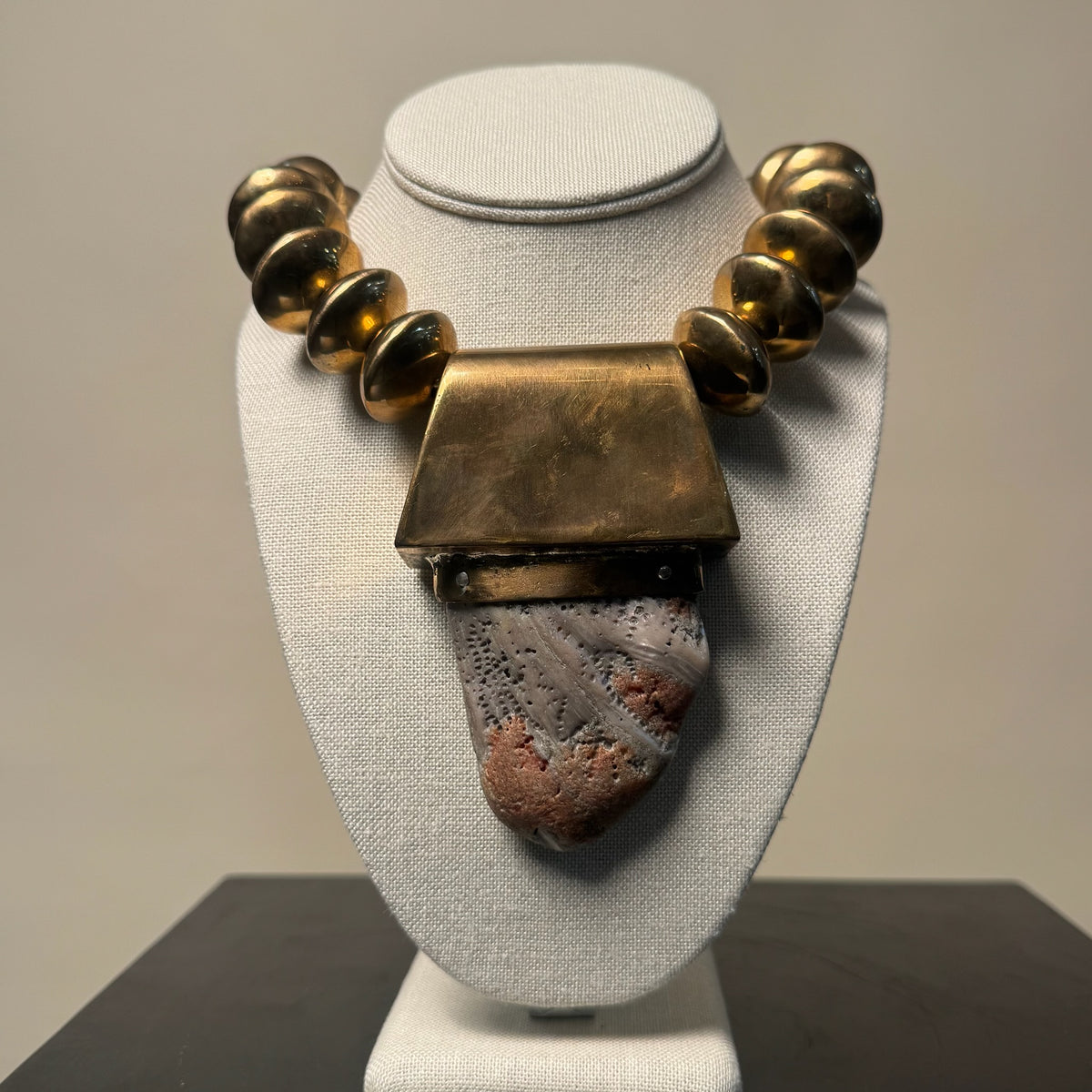 Abalone Shell & Brass Necklace