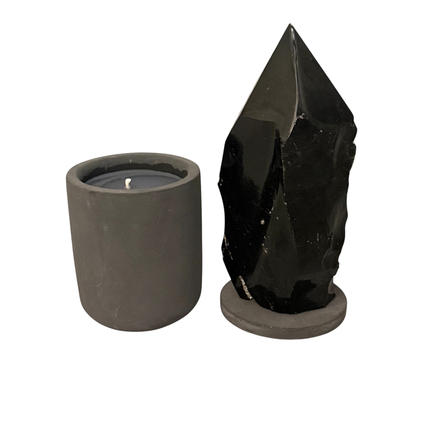 369 For House of Nulla Black Rose Candle with Obsidian Lid 23