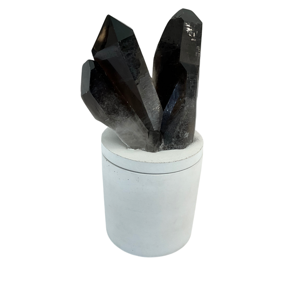 Triple Smoky Quartz Generator Gardenia Candle