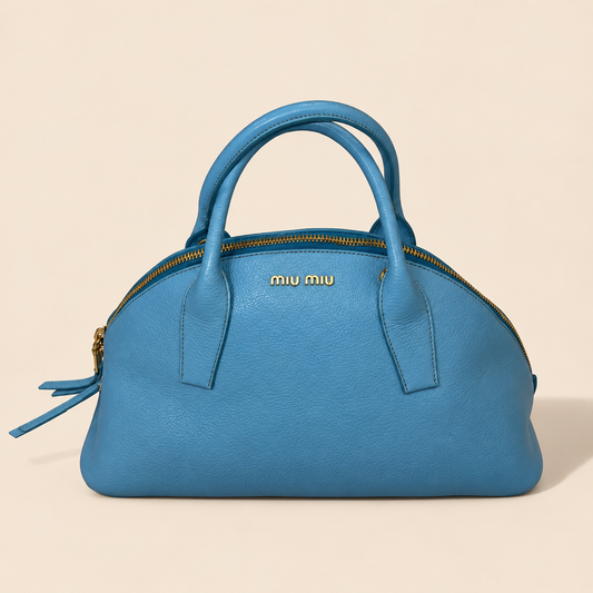 Miu Miu Light Blue Leather Bag