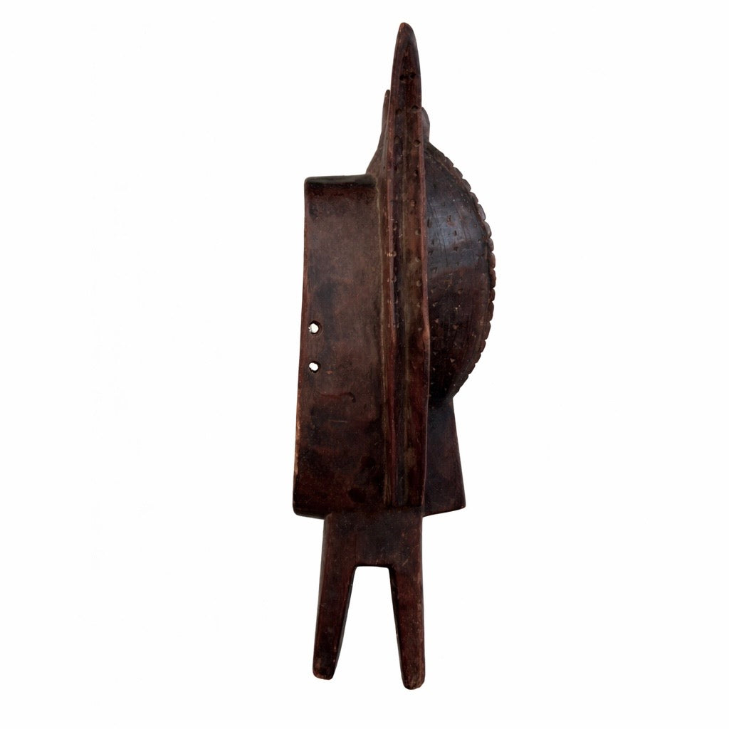 Hand Carved African Horn Mask