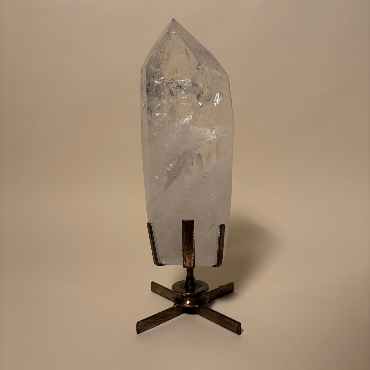 Lemurian Quartz Point on Custom Stand 22 lbs