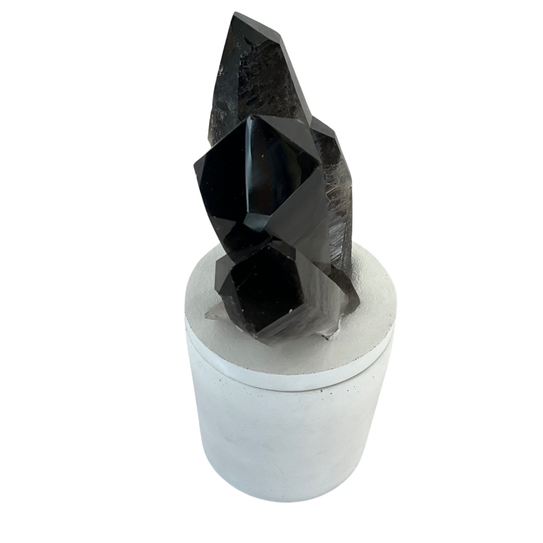 Triple Smoky Quartz Generator Gardenia Candle