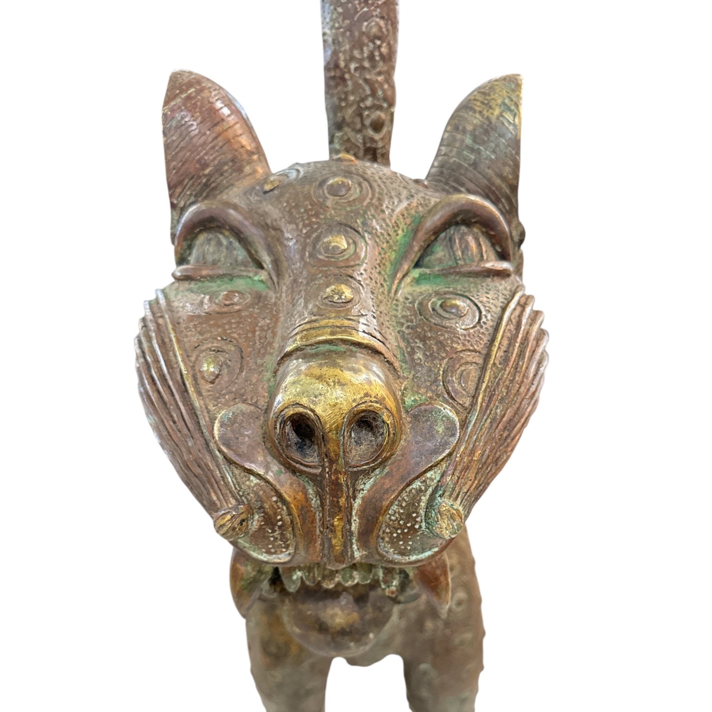 Large Pair of Benin Leopard Sculptures