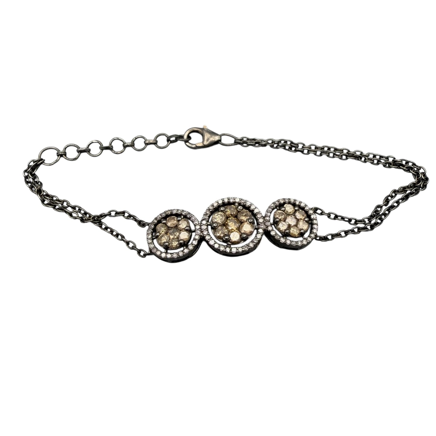 Cognac & White Diamond Bracelet