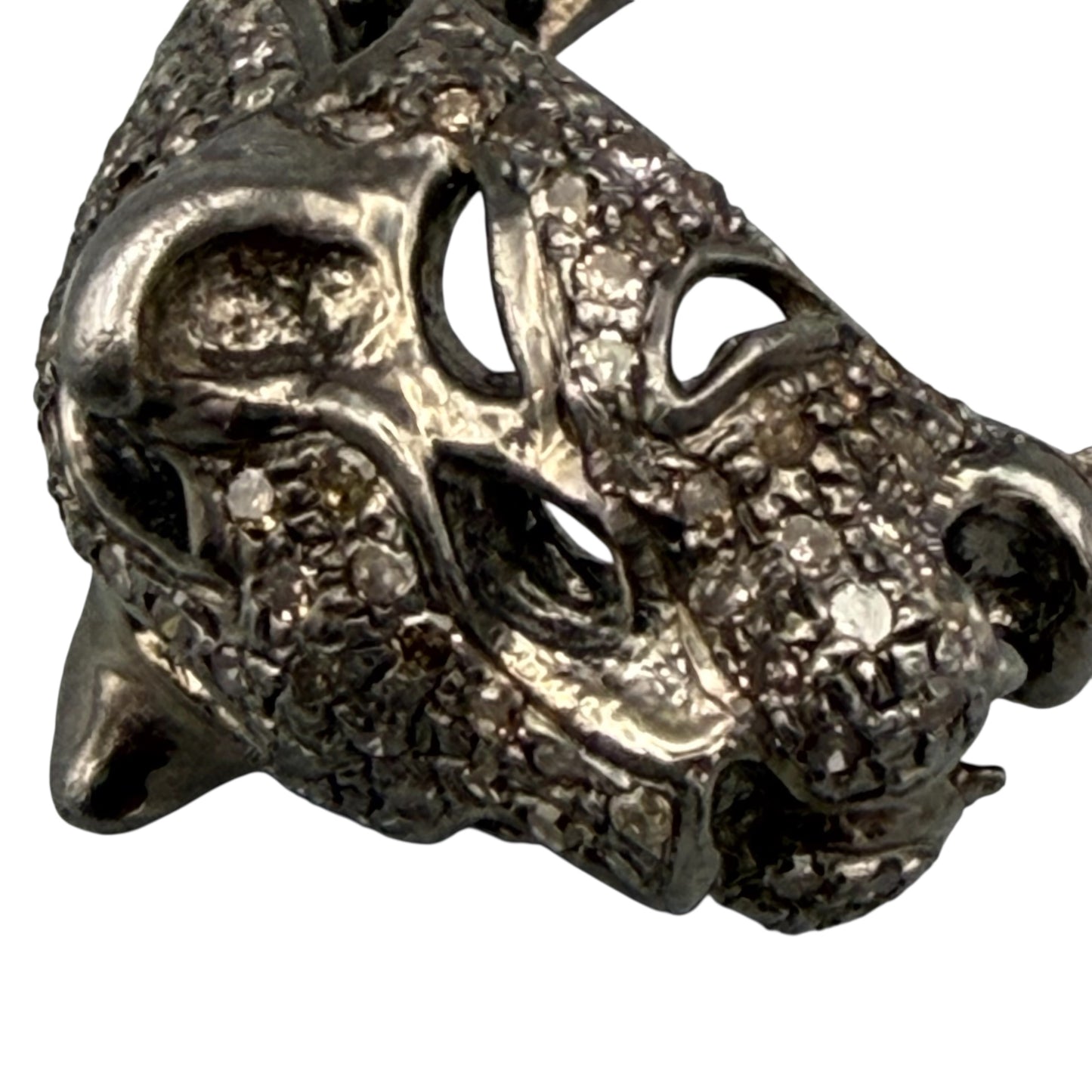 Panther Motif Ring with Diamonds
