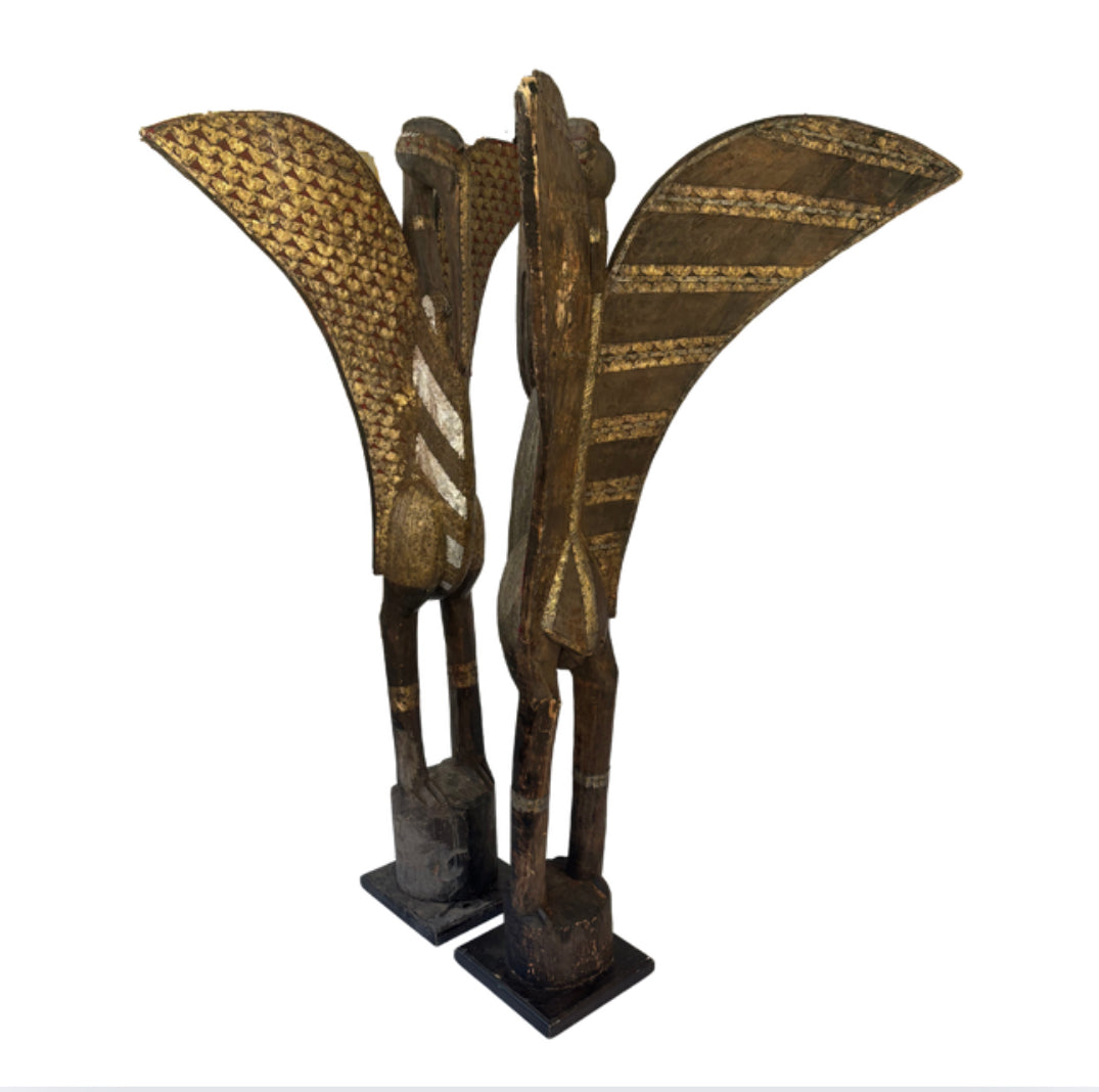 Large Senufo Bird Wood Sculptures