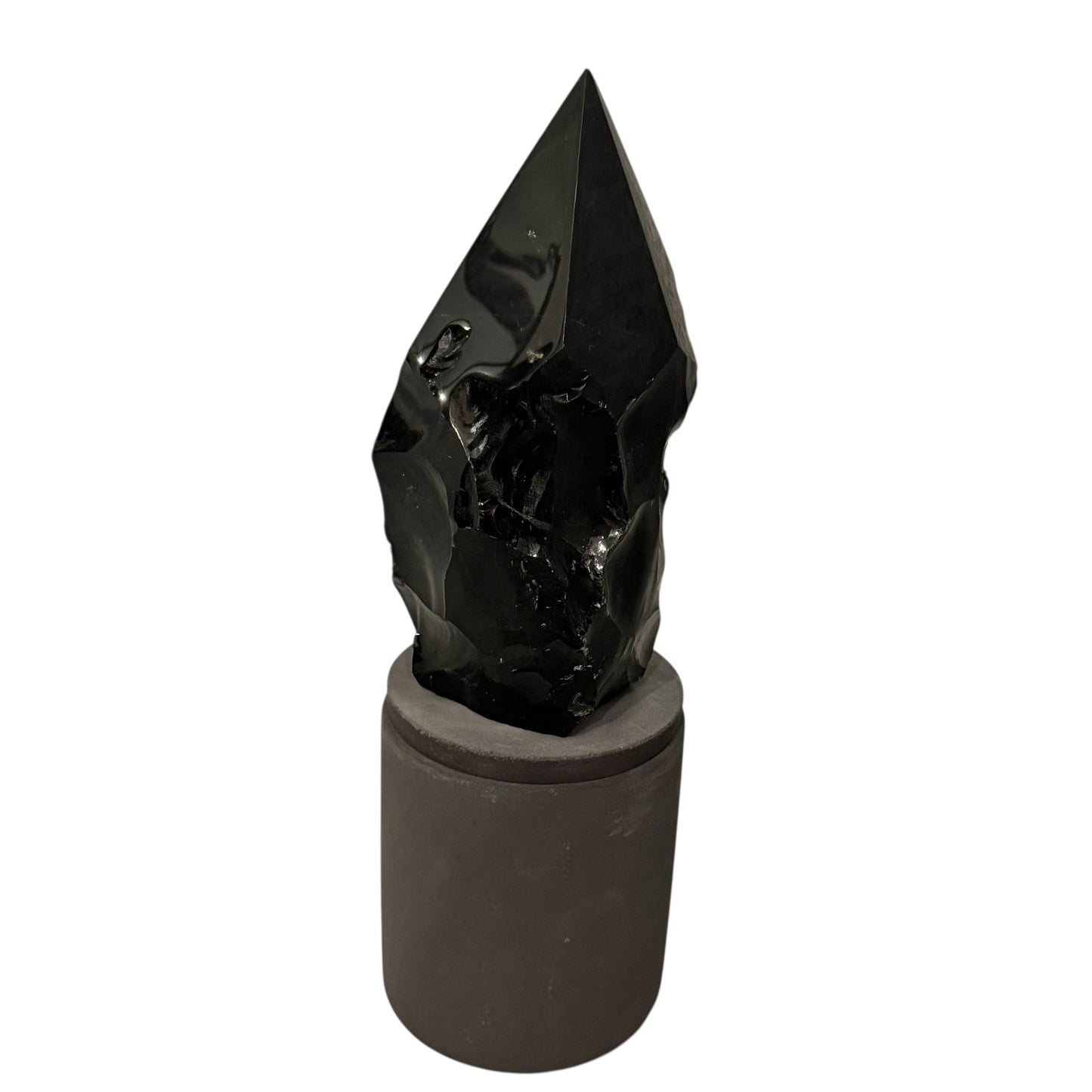 369 For House of Nulla Black Rose Candle with Obsidian Lid 17