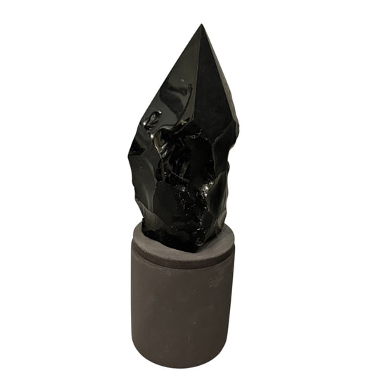 369 For House of Nulla Black Rose Candle with Obsidian Lid 17