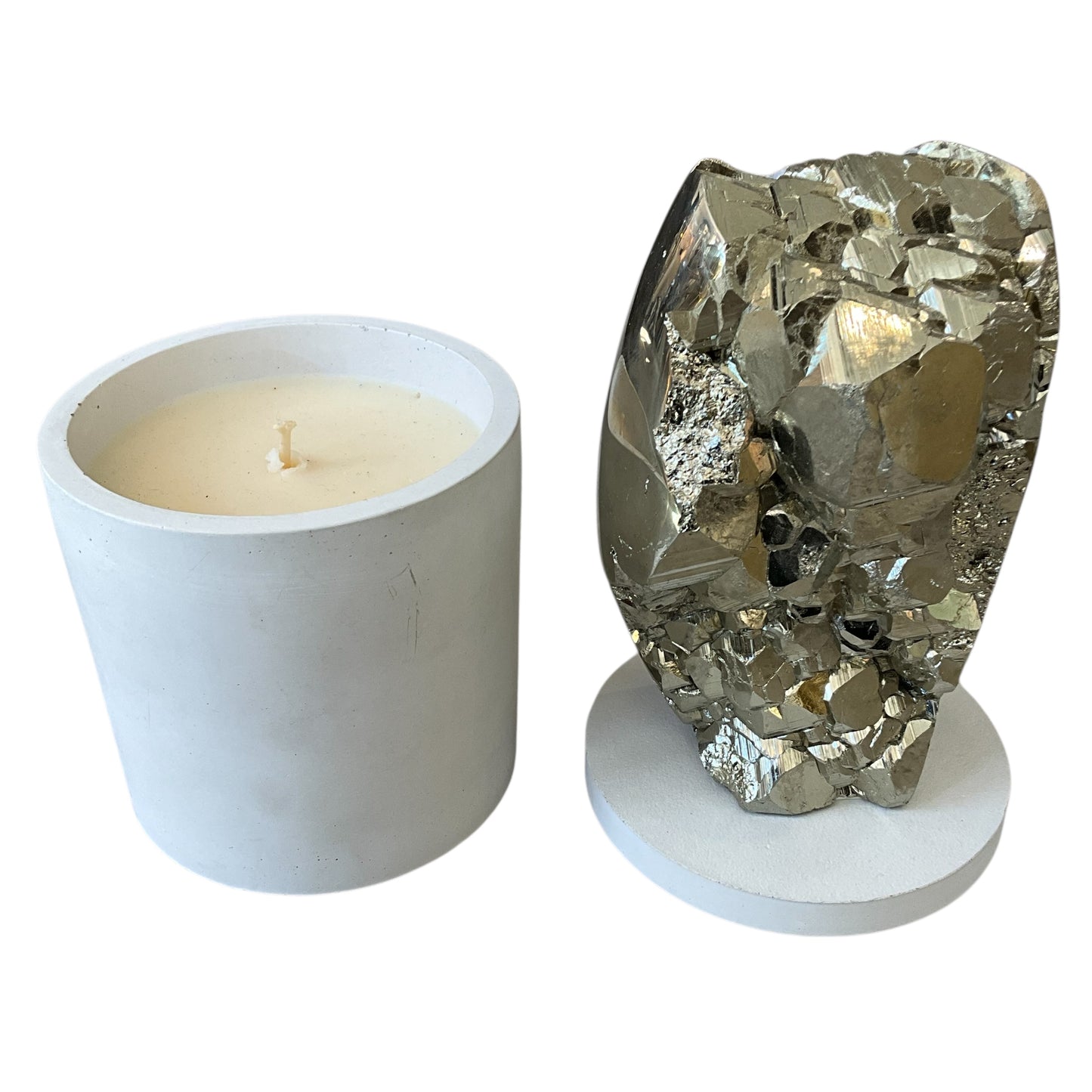 Abstract Pyrite Lid Gardenia Candle #5