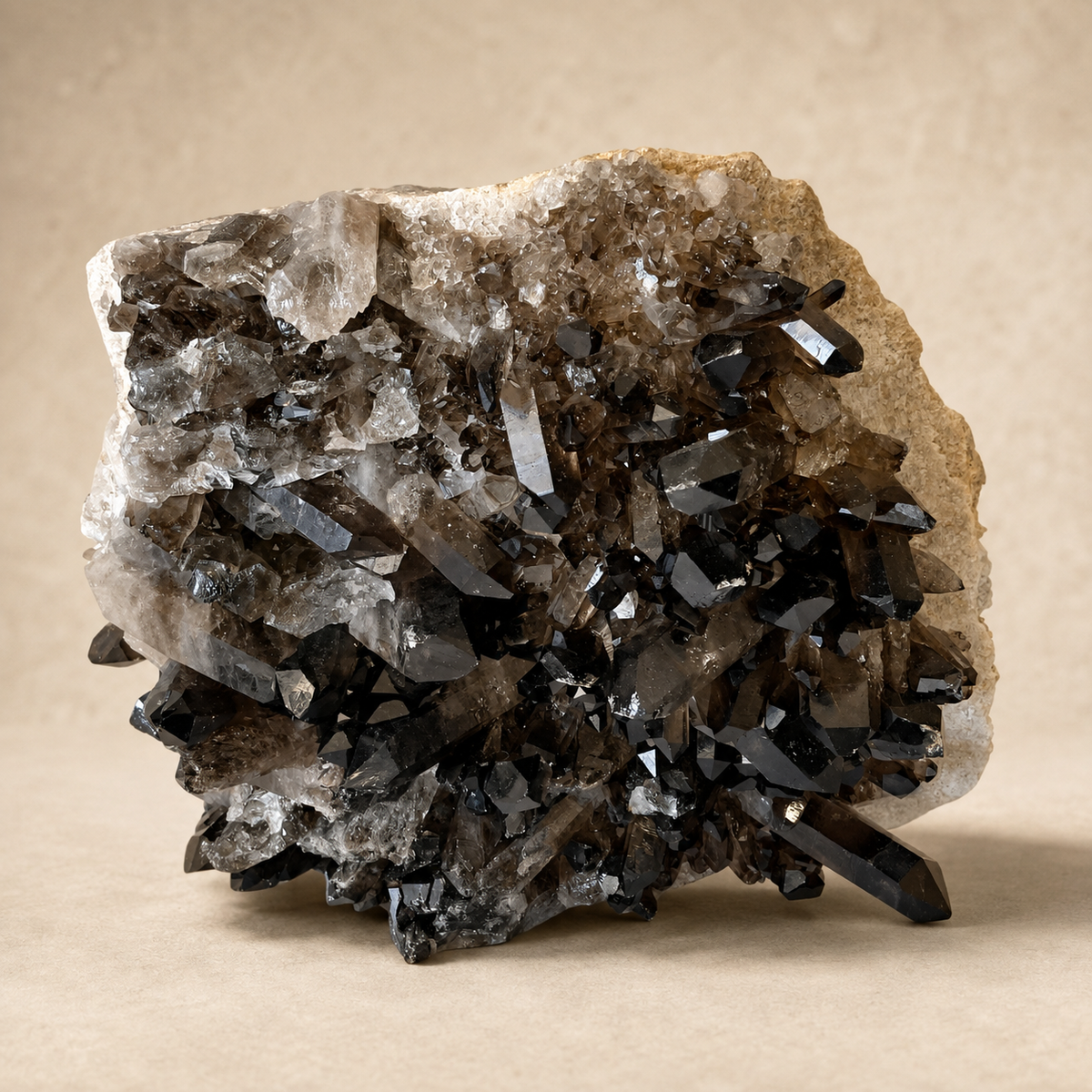 Smoky Quartz Crystal Generators Cluster