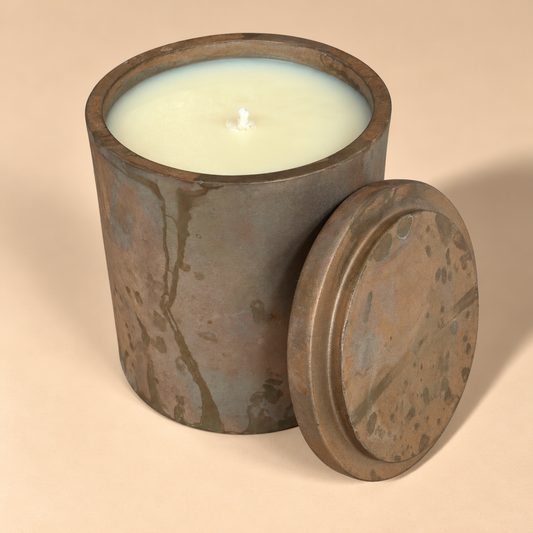 Solid Bronze Gardenia Candle with Lid  #R