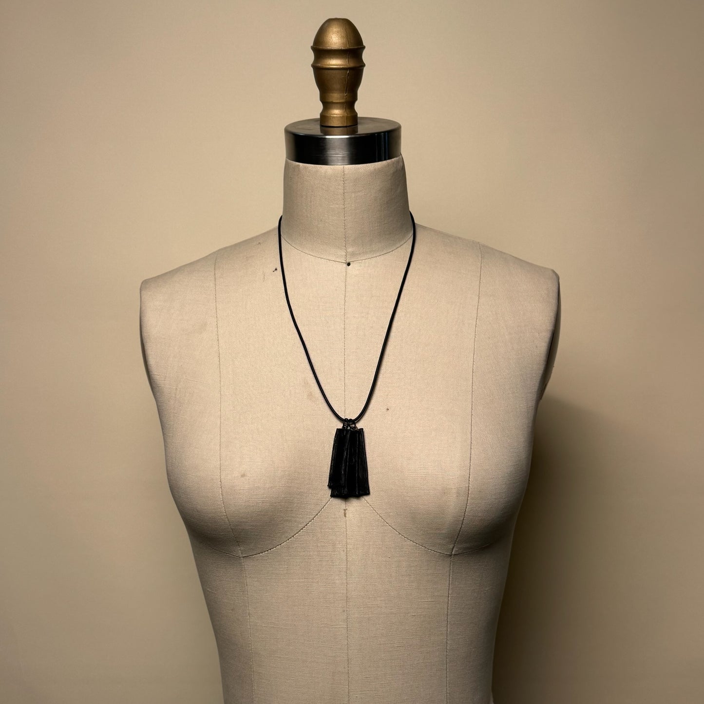 Hand Made Kelp Charm on Leather necklace