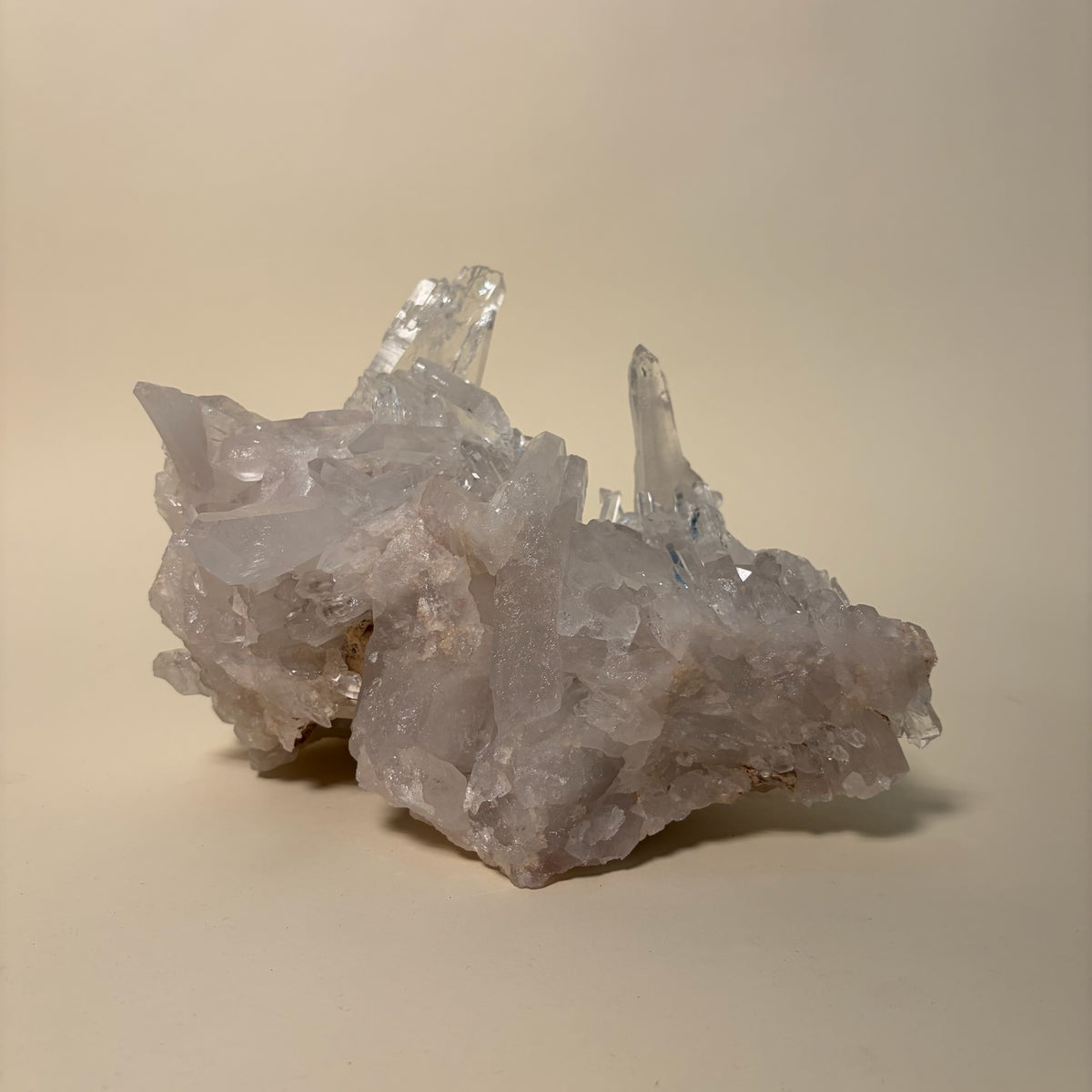 Smokey Quartz Generator Crystal on Metal Base light