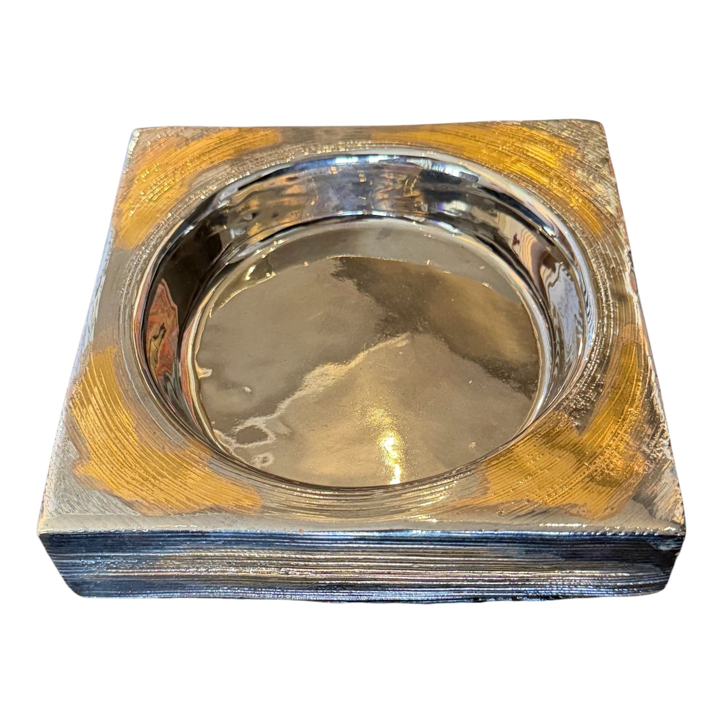 Vintage 1960's Mid-Century Modern Plated Ashtray