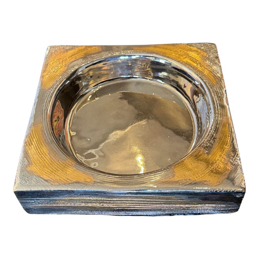 Vintage 1960's Mid-Century Modern Plated Ashtray