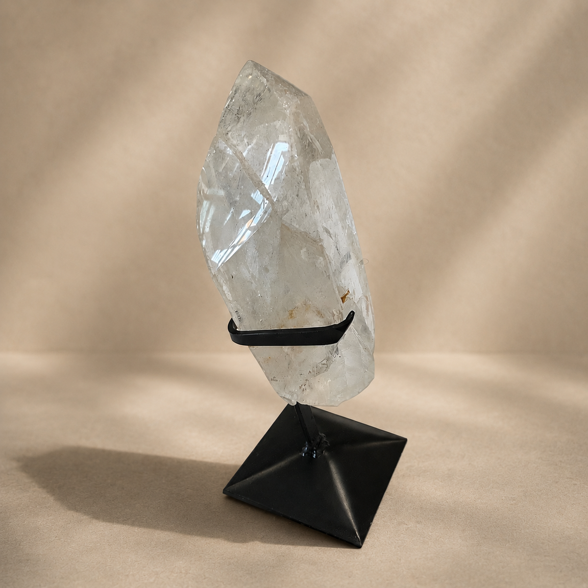 Abstract Quartz Crystal Generator on Metal Stand