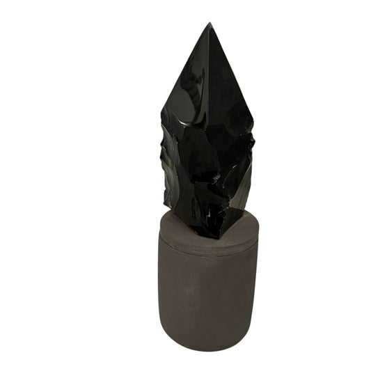 369 For House of Nulla Black Rose Candle with Obsidian Lid 14