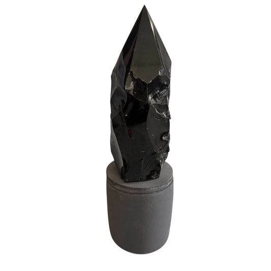 369 For House of Nulla Black Rose Candle with Obsidian Lid 2