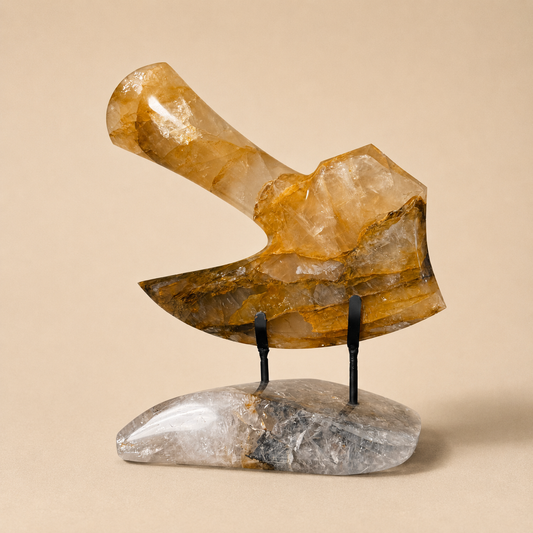 Hatchet #3 Hematoid Crystal with Crystal Base