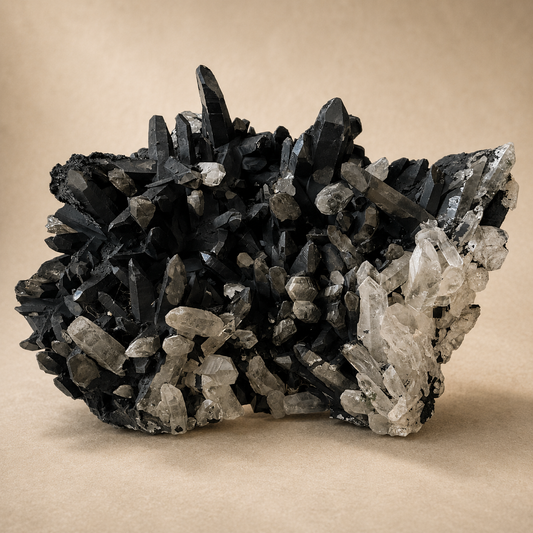 Quartz Crystal with Hematite Crystal