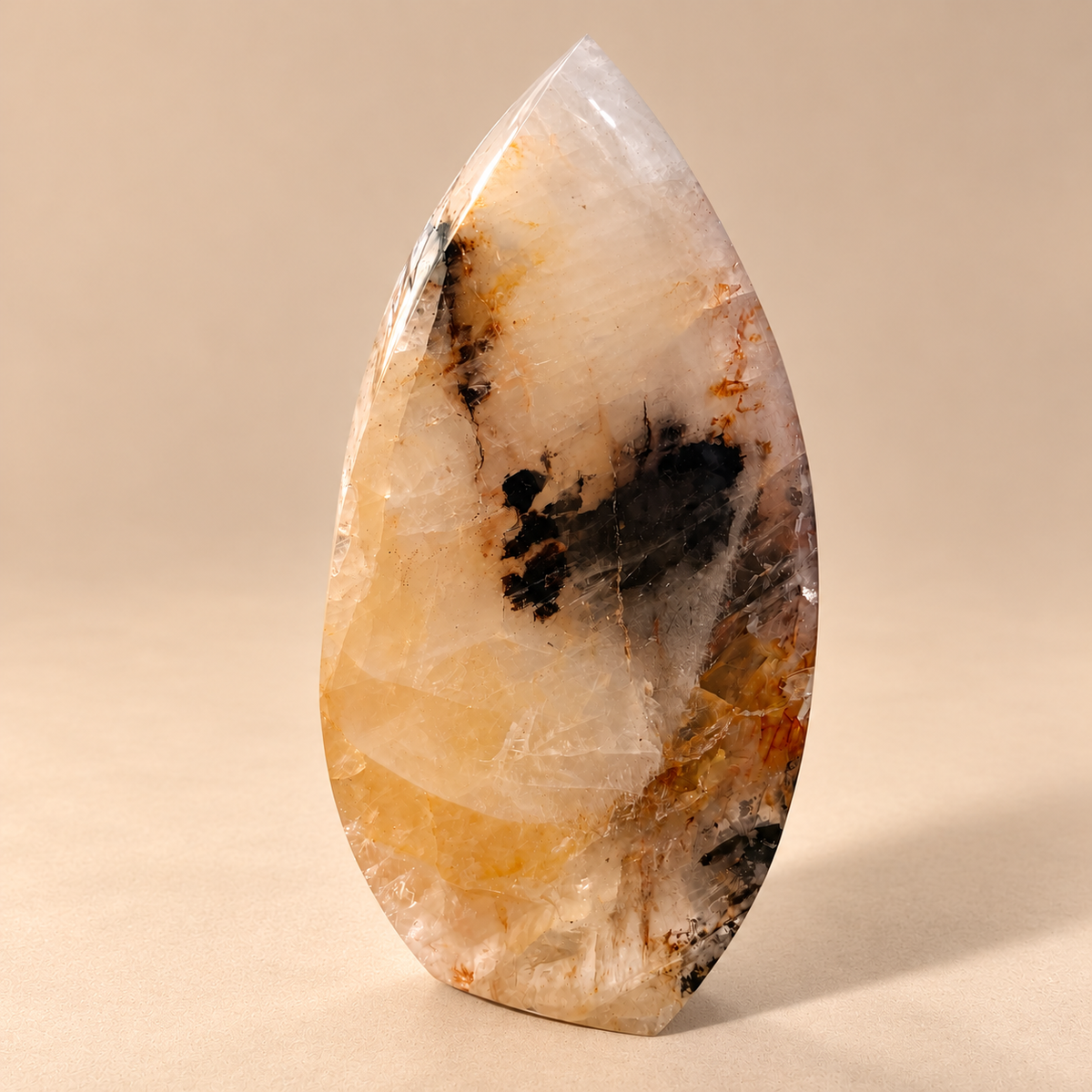 Golden Healer Large Flame Crystal