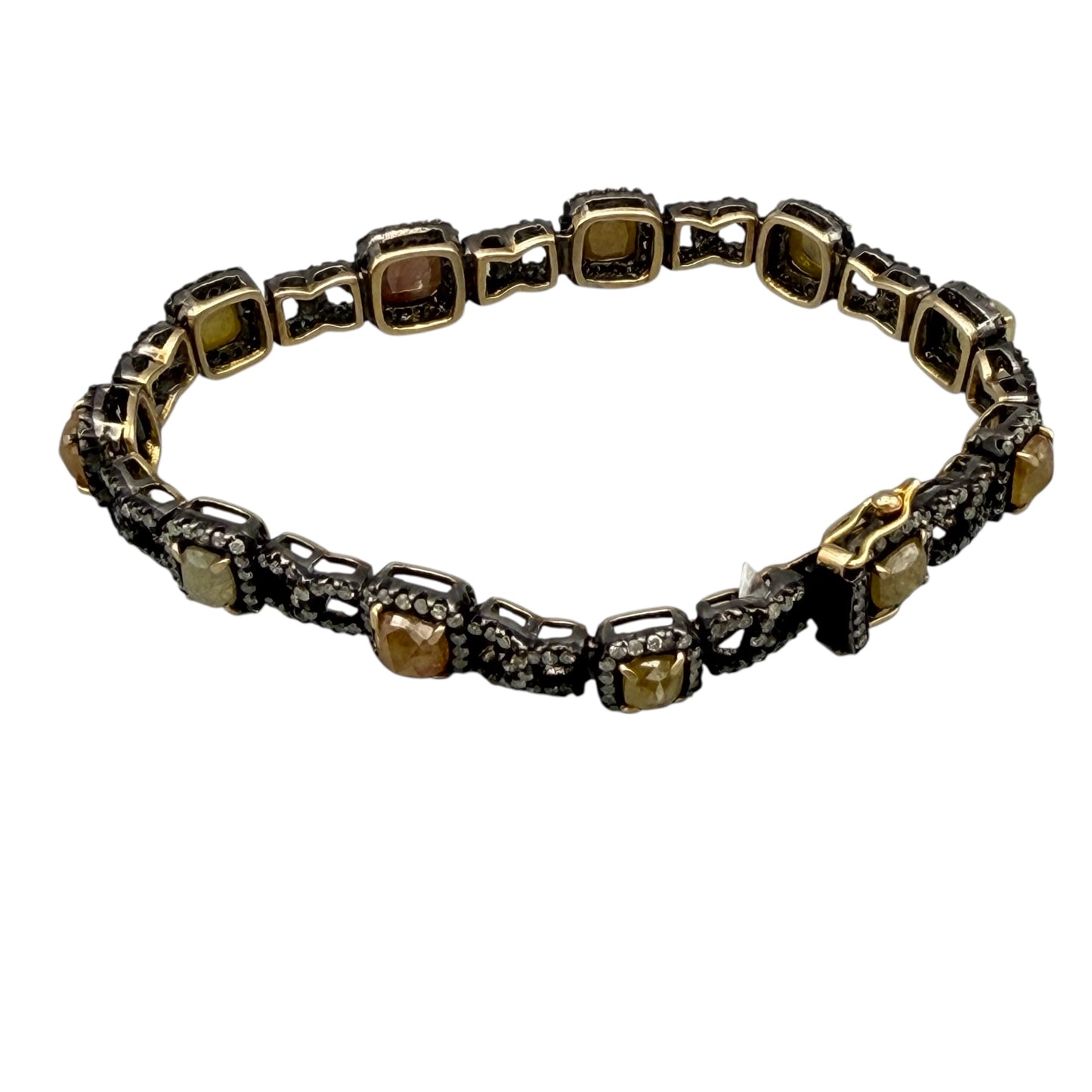 Multi-Colored 11 Inverted Diamond Bracelet