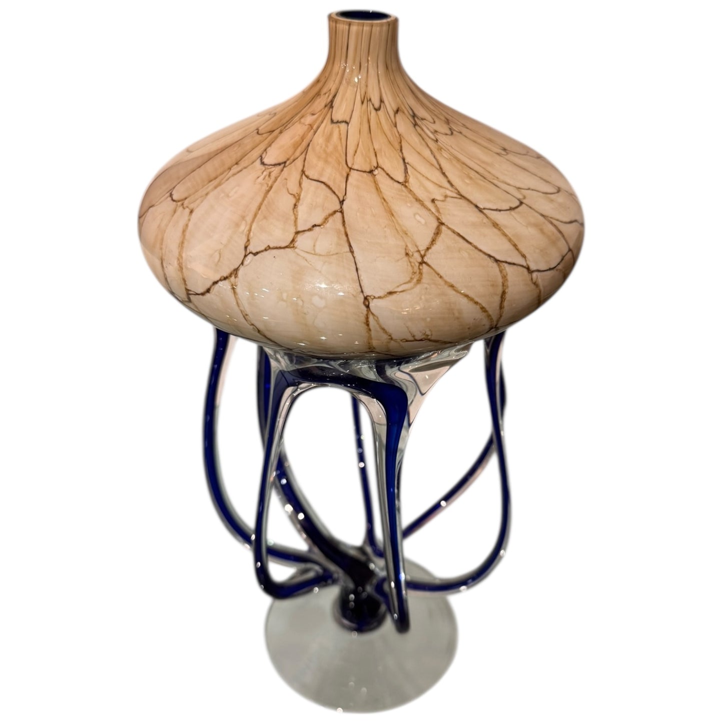 Vintage Glass Blown Abstract Vase