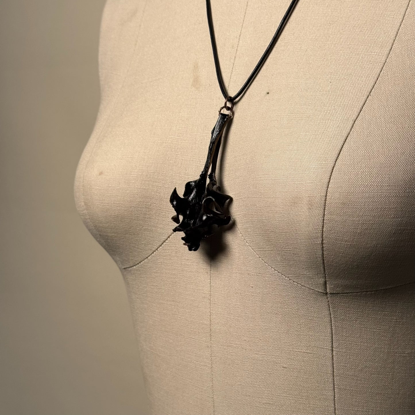 Hand Made Kelp Charm on Leather necklace