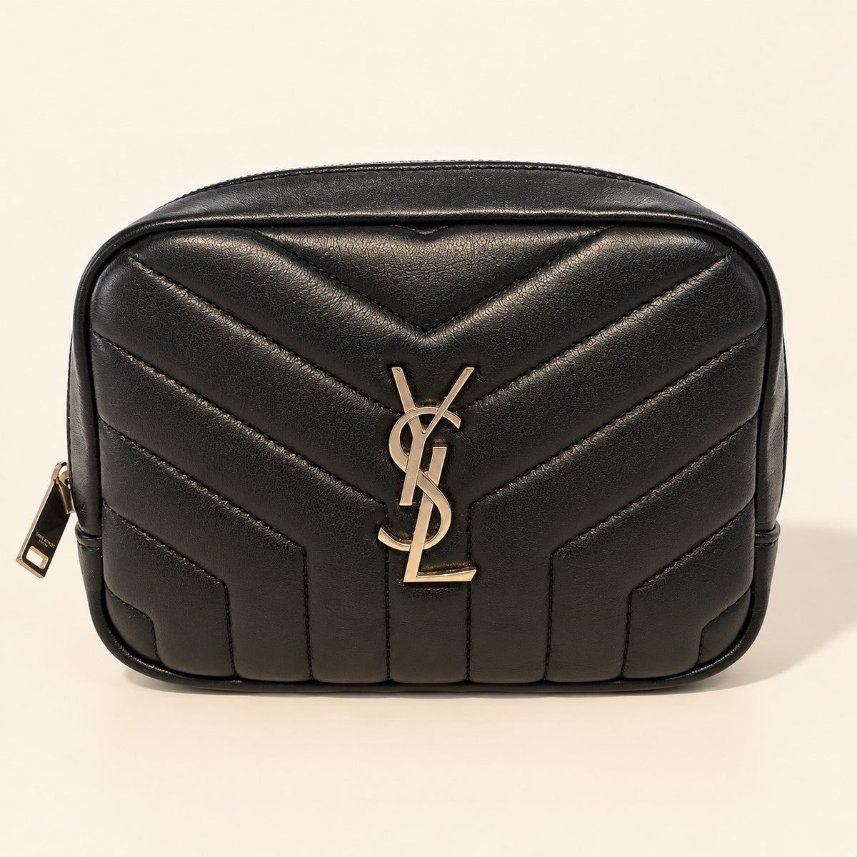 YSL LouLou Cosmetic Bag Black Leather