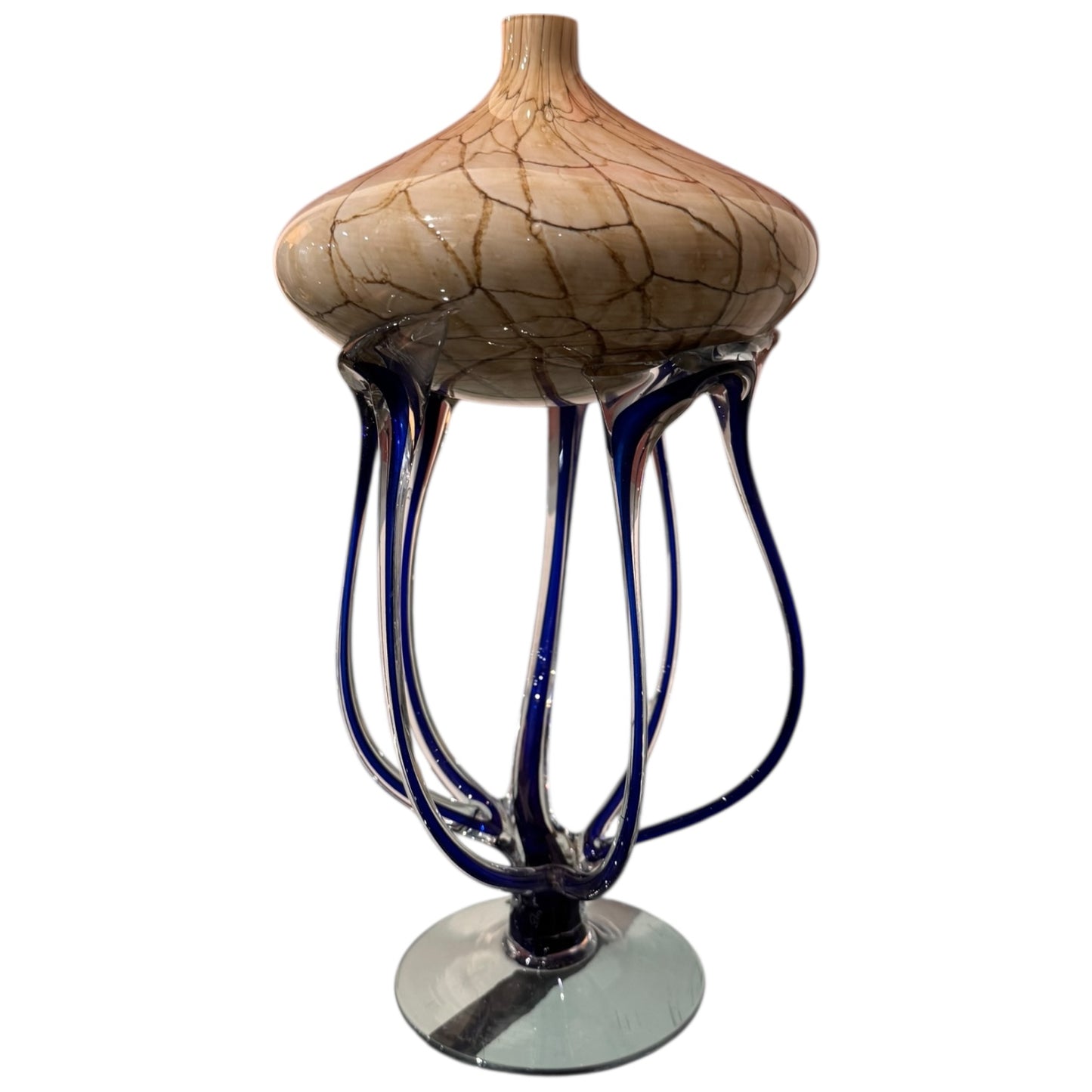 Vintage Glass Blown Abstract Vase