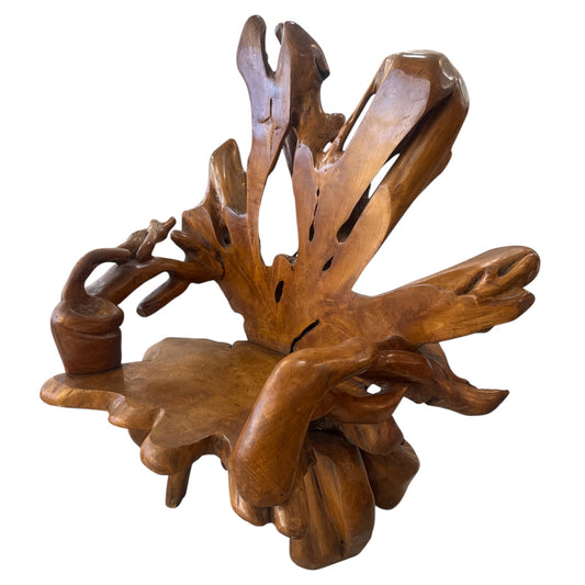 Large Root Wood Vintage Chair