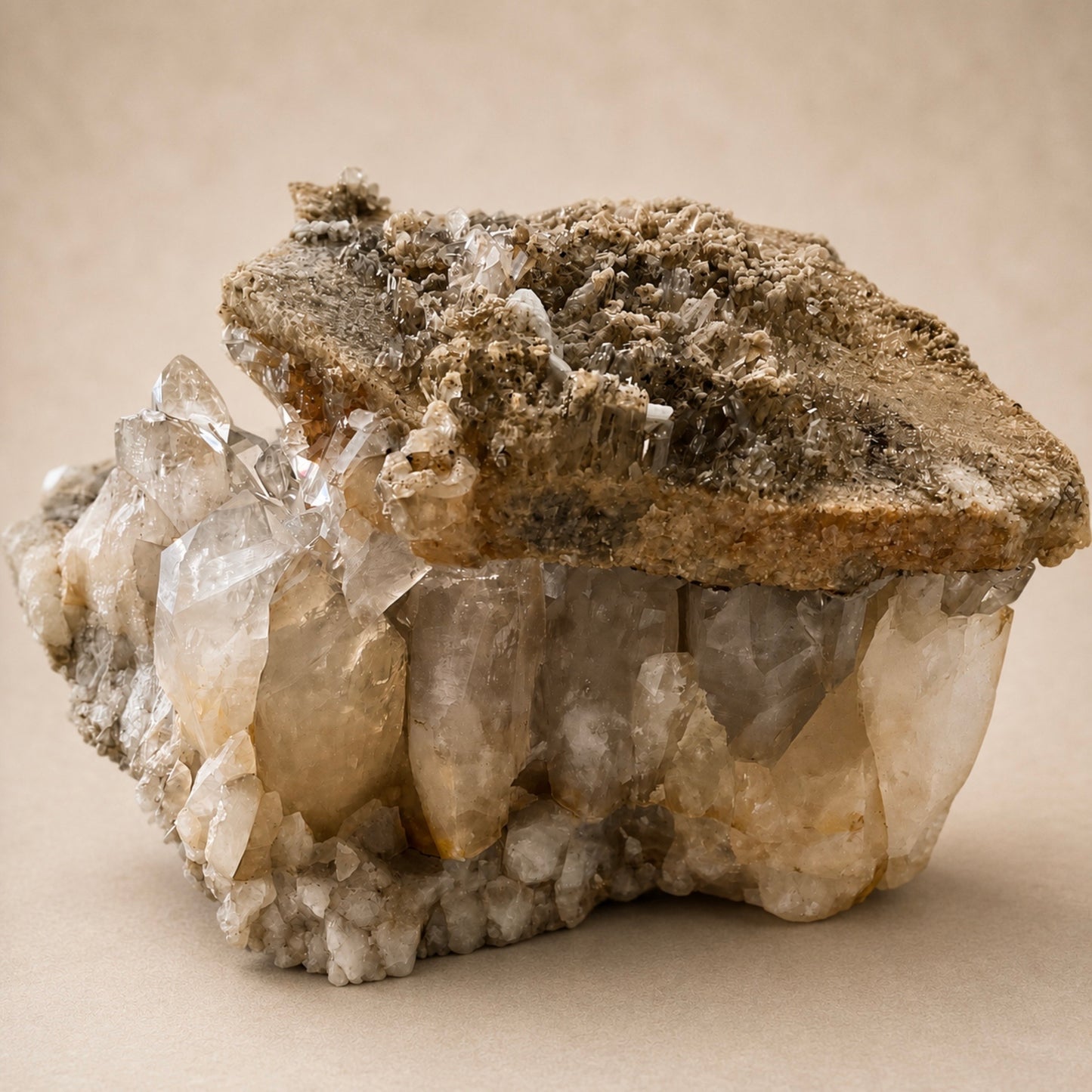 XXL Quartz Crystal Cluster w/Generators & "Shelf"