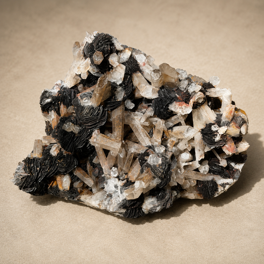 Quartz Crystal & Hematite Cluster
