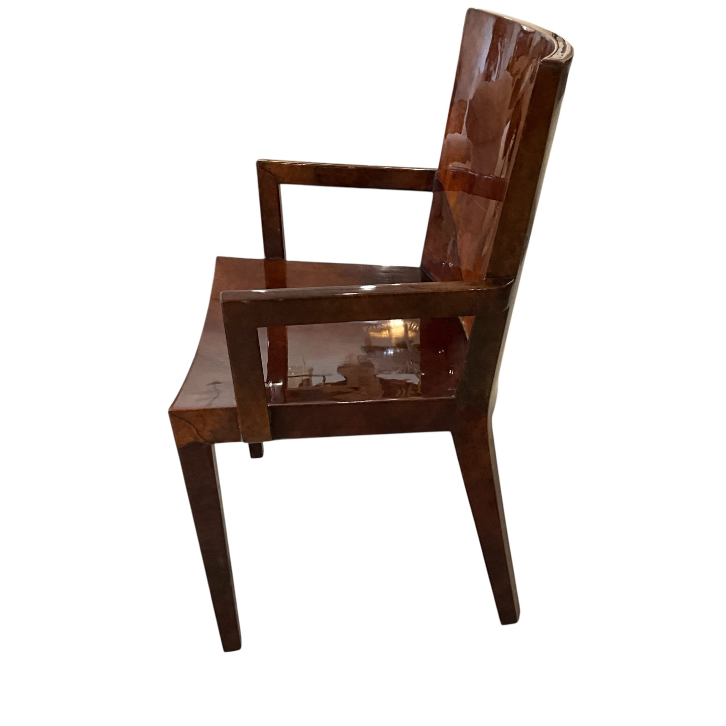 Karl Springer Lacquered Goatskin Chair