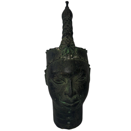 Bronze Nigerian Head Sculpture