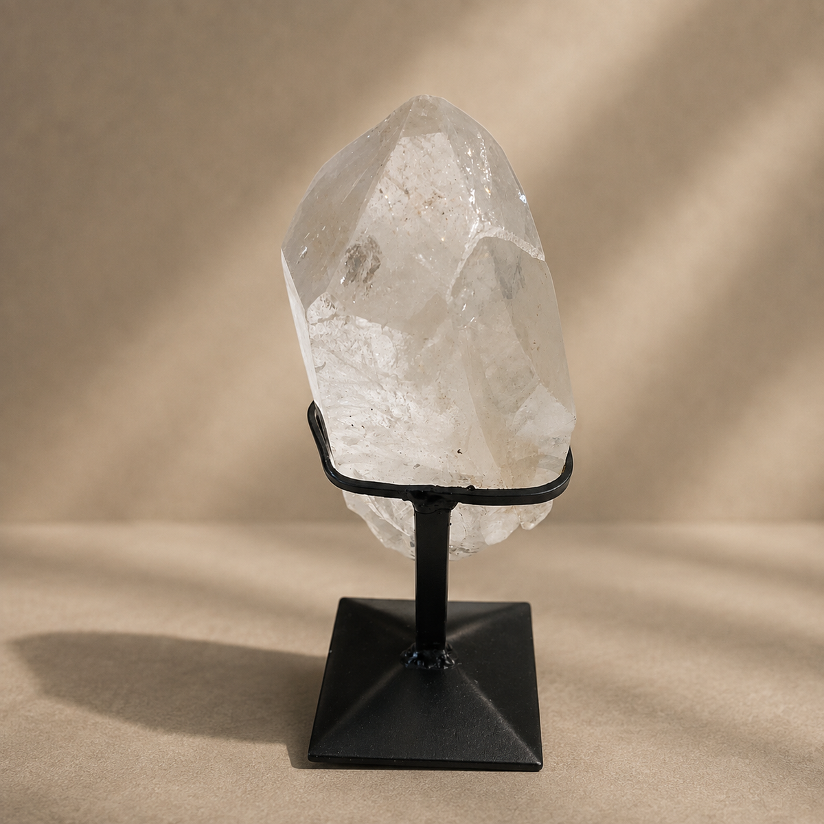 Abstract Quartz Crystal Generator on Metal Stand