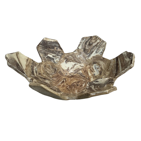 Vintage Abstract Glazed Pottery Ashtray