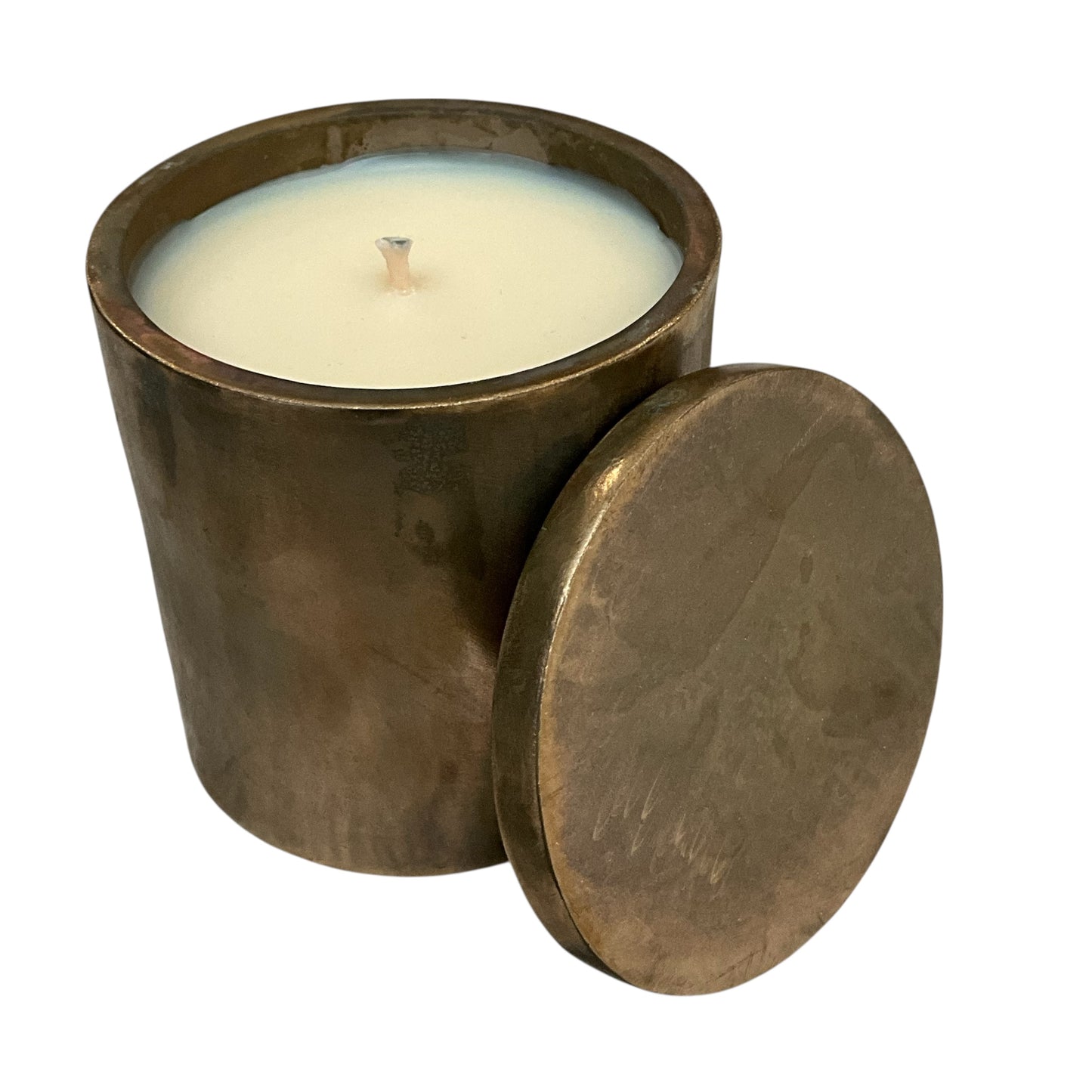 #H Solid Bronze Gardenia Candle with Lid