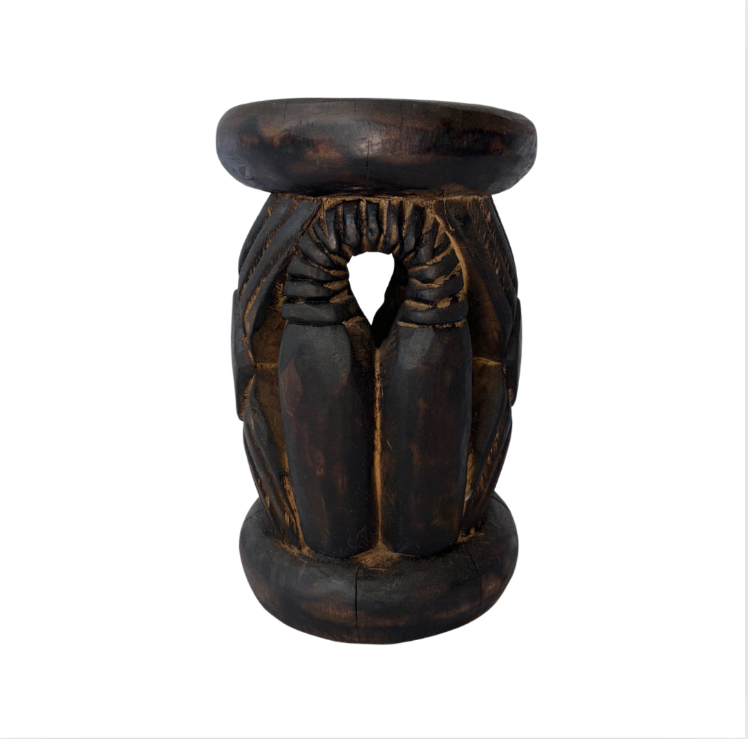Small African Carved Wood Stool